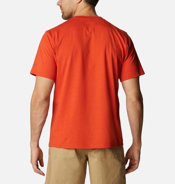 Columbia Sun Trek T-Shirt Red For Men's NZ71046 New Zealand